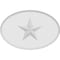 Ekena Millwork Standard Dalton Star Rosette With Rounded Edge, 6"W x 4"H x 3/4"P ROSP060X040X075DAL08 - alternate 2